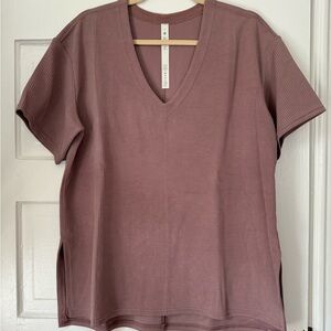 lululemon athletica V-Neck Ribbed Softstreme Relaxed-Fit Shirt